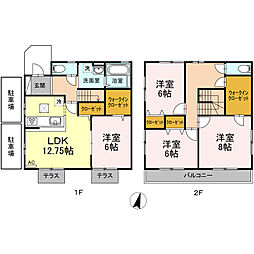 東急こどもの国線 恩田駅 徒歩3分の賃貸一戸建て 1階4LDKの間取り