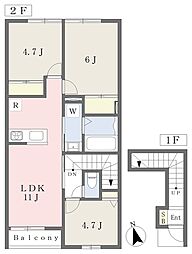 プールム 3LDKの間取図画像