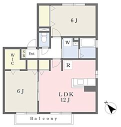 メゾン・フローラA 2LDKの間取図画像