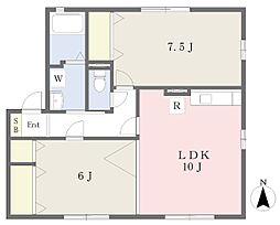 エアリーC 2LDKの間取図画像