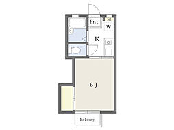 COZY.HOUSE 1Kの間取図画像