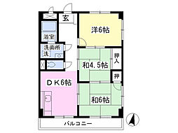 田島ビル 3DKの間取図画像