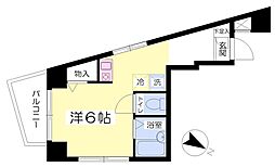 ドマーニ・Ｓ 2階ワンルームの間取り