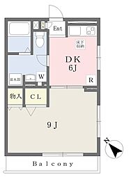 アーク保土ヶ谷 1階1DKの間取り
