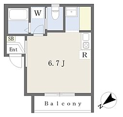 FUKAYAハウス ワンルームの間取図画像