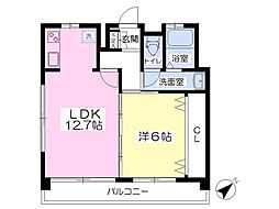 サンヒルズ横浜2 1LDKの間取図画像