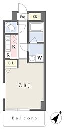 パークシティ新横浜 1Kの間取図画像