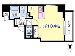 KOCITY61 ワンルームの間取図画像