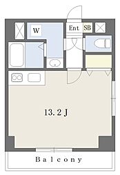 UFステージ伊勢佐木町 ワンルームの間取図画像