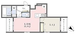 MURO 1LDKの間取図画像
