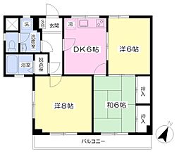 堀野ビル 3DKの間取図画像