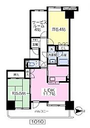 パークスクエア浦和 10階2SLDKの間取り