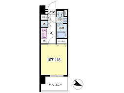 イルヴィラージュ北浦和 7階1Kの間取り
