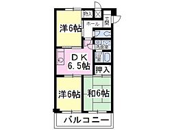 上大久保ハイム 1階3DKの間取り