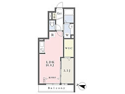 グランディール武蔵浦和2B 1LDKの間取図画像