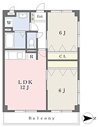 リンデンバーム 2LDKの間取図画像