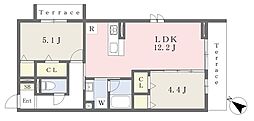 (仮)東浦和4丁目新築計画 2LDKの間取図画像
