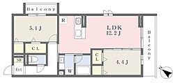 Sterrace 2LDKの間取図画像
