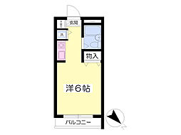 プレジール武蔵浦和 ワンルームの間取図画像