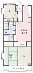 HILLTOP南与野A 3LDKの間取図画像