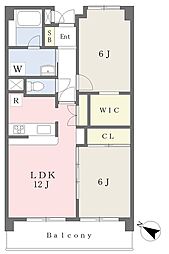 ヴィラ・グレース 2LDKの間取図画像