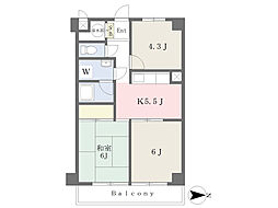 ライオンズマンション川口第2 3階3Kの間取り