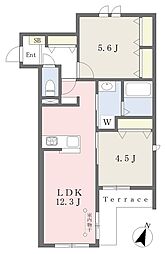 （仮）川口市戸塚6丁目新築計画 101 1階2LDKの間取り