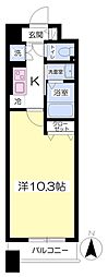 ウィステリアライズ 1Kの間取図画像