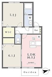 サンモール 2LDKの間取図画像