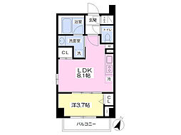 ヴィータフェリーチェ 1LDKの間取図画像
