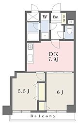 セピアコート並木 2DKの間取図画像