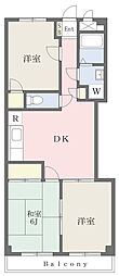バシャール能登 3DKの間取図画像