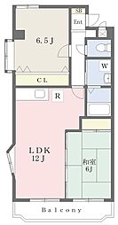 カサグランデ芝 2LDKの間取図画像