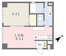 ミキハイツ並木 1LDKの間取図画像