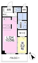 東映マンション 1LDKの間取図画像