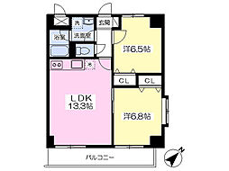 ベルハウス 2LDKの間取図画像