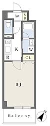 レジデンス北戸田 1Kの間取図画像