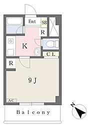 グリーンパレス矢祭 1Kの間取図画像