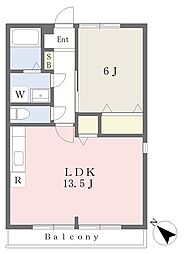 フォレストコートA 1LDKの間取図画像