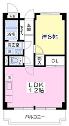ラ・メゾン尋和 1LDKの間取図画像