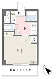 グリーンパレス矢祭 1Kの間取図画像