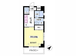 エステート雅 1Kの間取図画像