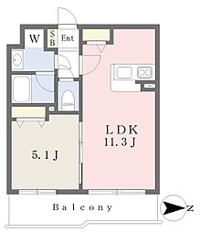 さいたま市大宮区桜木町4丁目マンション 1LDKの間取図画像
