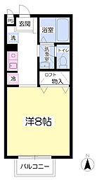 シャレイ ワンルームの間取図画像