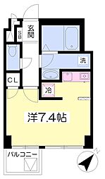 EAGLECOURT ワンルームの間取図画像