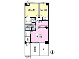 サンモールスクゥエア 2LDKの間取図画像