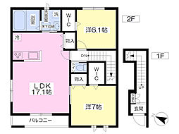 間取図画像 2LDK