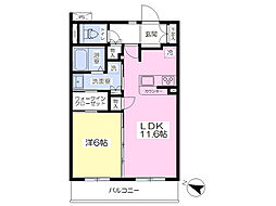 クラッシィコート 1LDKの間取図画像