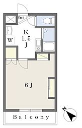 エマーユ久喜5 1Kの間取図画像