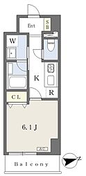 Grand Ladour 1Kの間取図画像